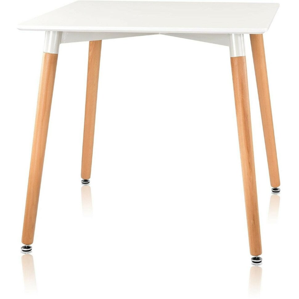 Стол обеденный Stool Group Oslo 80*80, белый столешница МДФ ножки массив дерева Стол обеденный Stool Group Oslo 80*80, белый столешница МДФ ножки массив дерева