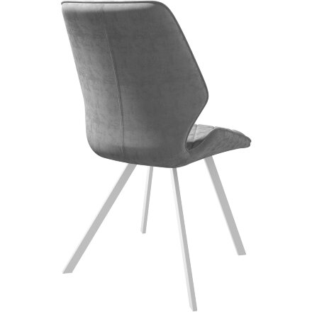 Стул DikLine 243PRO поворотный B22 GREY, ножки белые 