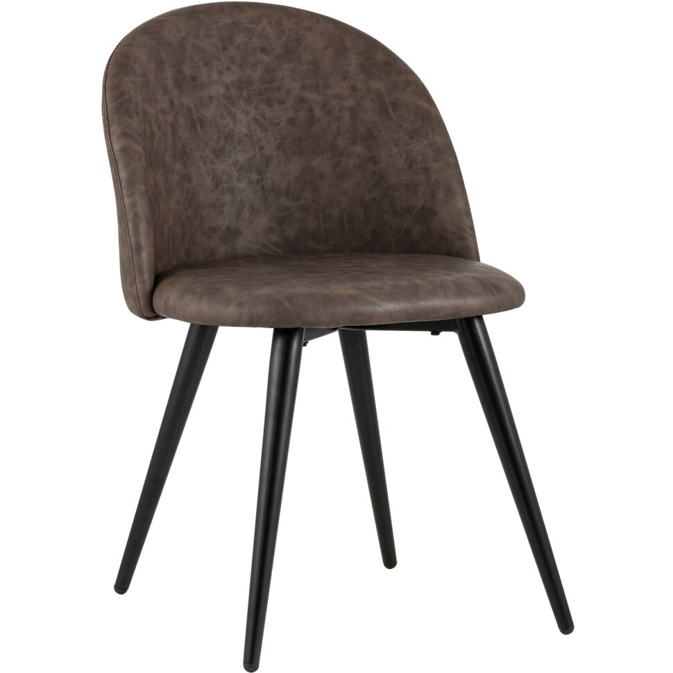Стул Stool Group обеденный Лион коричневая экокожа черные ножки Стул Stool Group обеденный Лион коричневая экокожа черные ножки