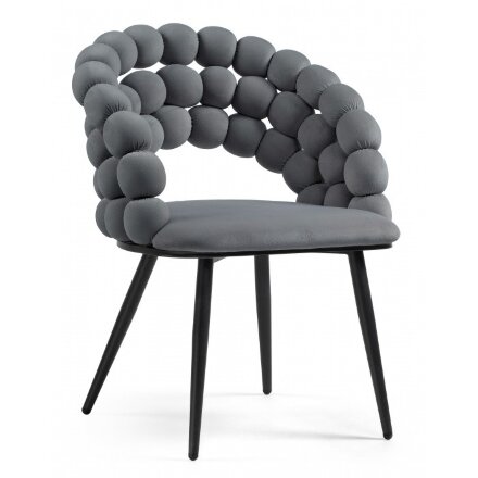 Стул на металлокаркасе Ball dark gray / black 