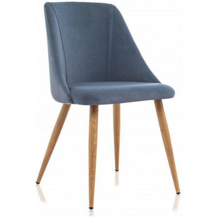 Стул на металлокаркасе Morgan blue / wood Стул на металлокаркасе Morgan blue / wood