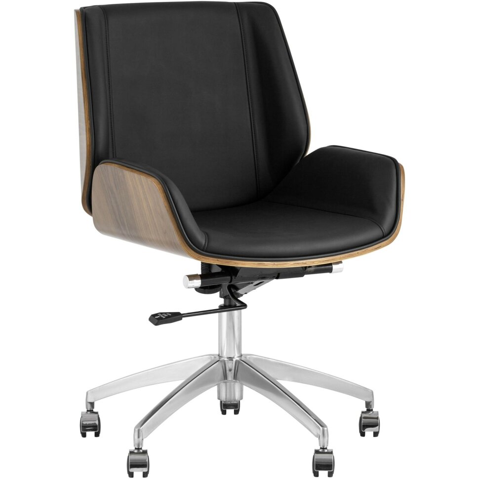 Компьютерное кресло TopChairs офисное TopChairs Crown черное механизм качания крестовина металл Компьютерное кресло TopChairs офисное TopChairs Crown черное механизм качания крестовина металл