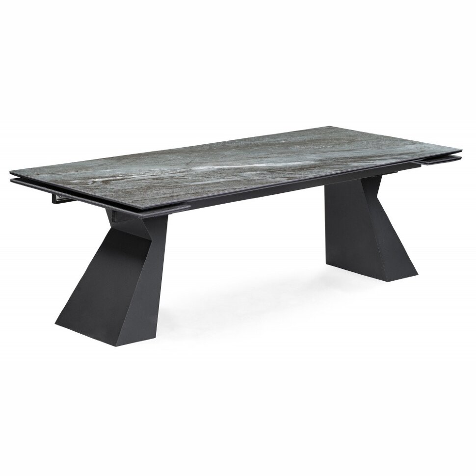 Керамический стол Денхольм 240(300)х100х75 mosco nero matt / черный 