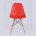 Стул Eames SIMPLE DSW красный, литой полипропилен, стальной каркас, натуральный массив бука 