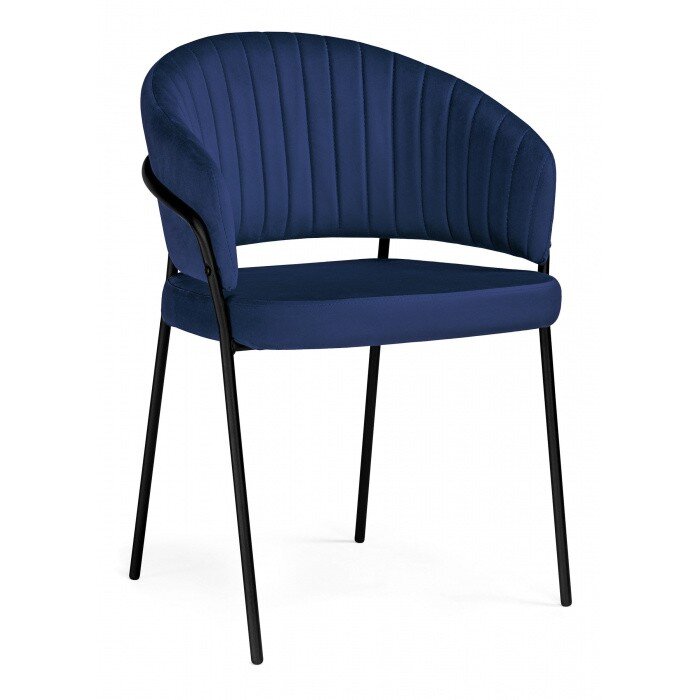 Стул на металлокаркасе Лео синий Brendy Classic Blue 08 / черный Стул на металлокаркасе Лео синий Brendy Classic Blue 08 / черный