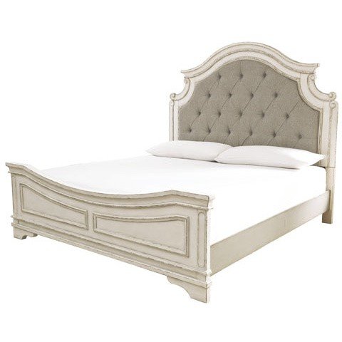 Кровать Realyn B743-57-54-96 двухспальная Queen Size Ashley Колотый белый Кровать Realyn B743-57-54-96 двухспальная Queen Size Ashley Колотый белый