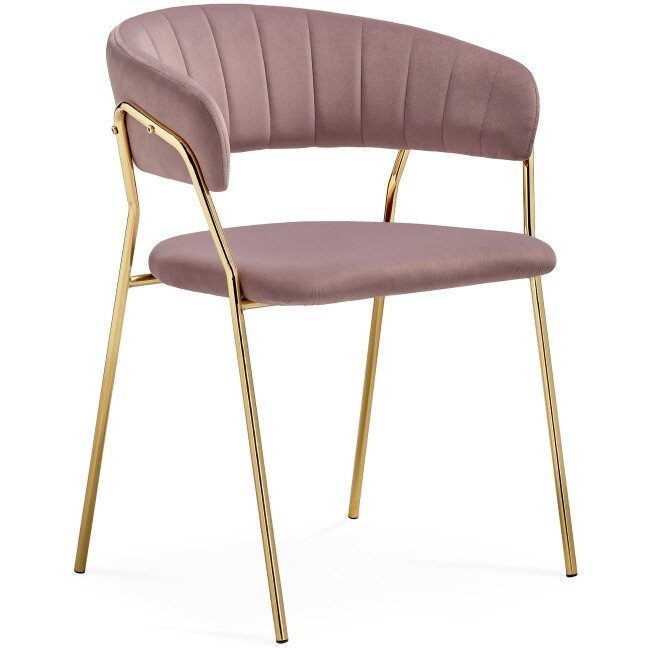 Стул на металлокаркасе Kamelia 1 light purple /gold Стул на металлокаркасе Kamelia 1 light purple /gold