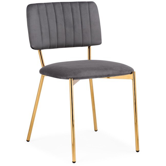 Стул на металлокаркасе Armond dark gray / gold Стул на металлокаркасе Armond dark gray / gold