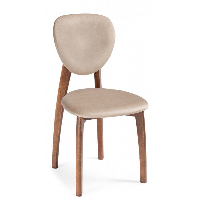 Стул деревянный Вакимо ткань tenerife beige / миланский орех 